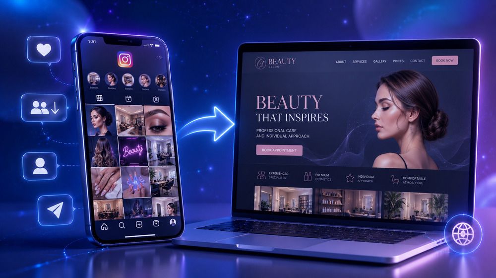 Бьюти-салон: Instagram vs сайт